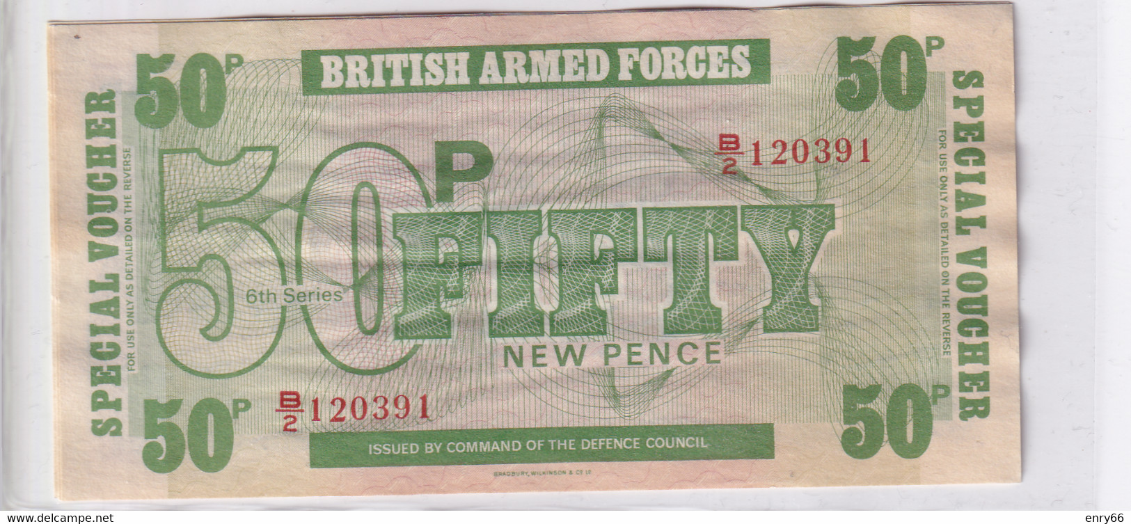 GRAN BRETAGNA 1972 50 NEW PENCE CONSECUTIVE DA B/2-120391 A 120393 - Forze Armate Britanniche & Docuementi Speciali