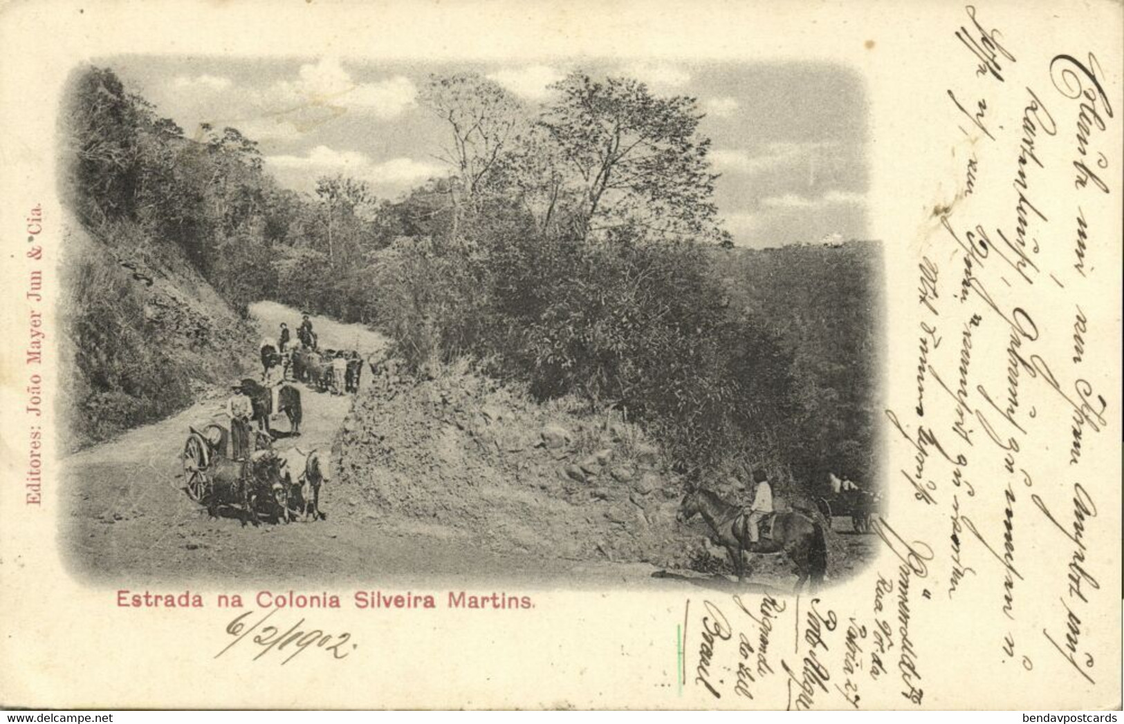 Brazil, SILVEIRA MARTINS, Estrada Na Colonia (1902) Postcard - Florianópolis