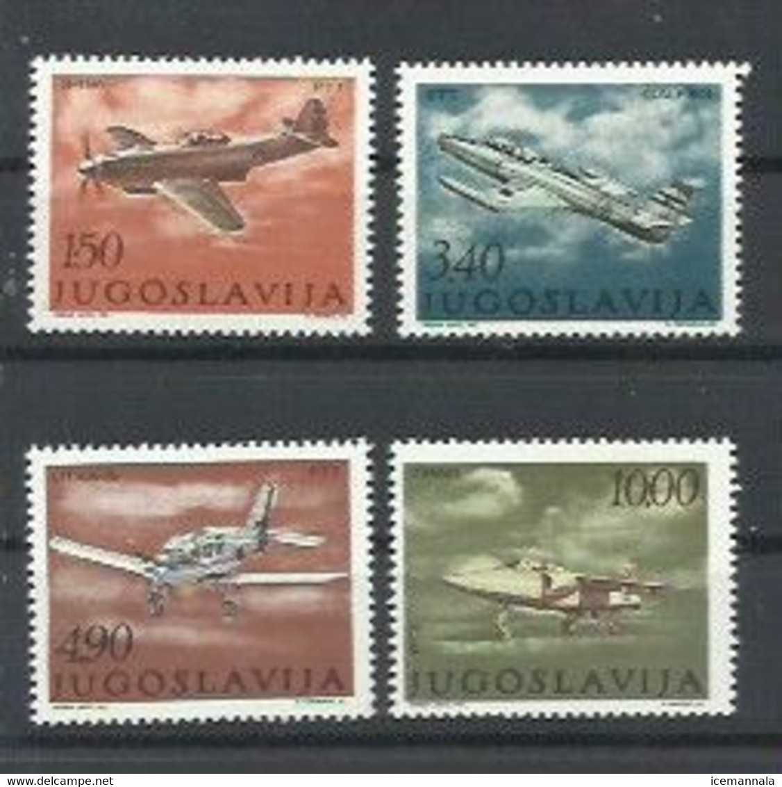 YUGOSLAVIA  YVERT  AEREO  55/58    MNH  ** - Airmail