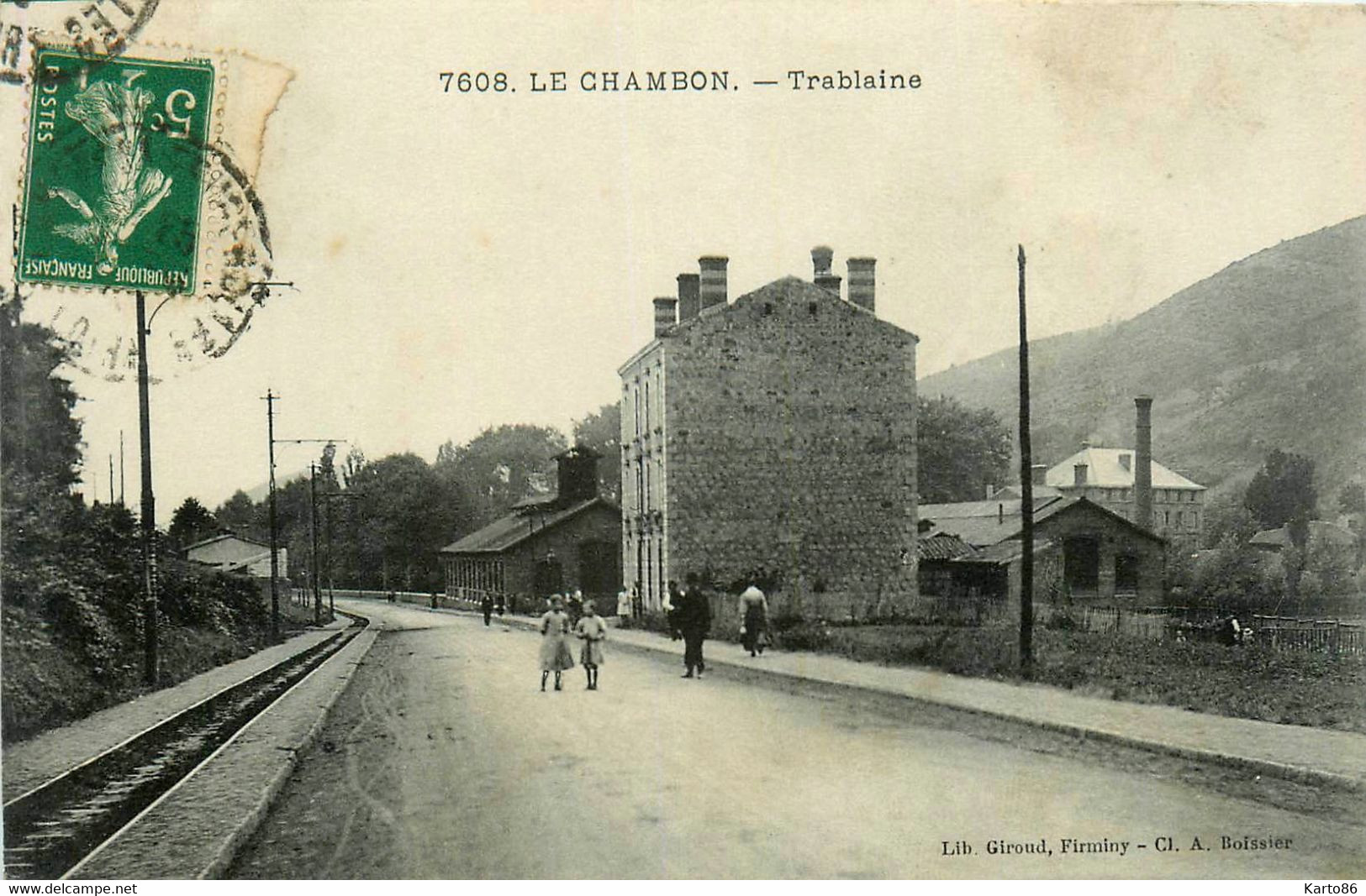 Le Chambon Feugerolles * Rue Du Village , Quartier Faubourg Trablaine * Usine Cheminée - Le Chambon Feugerolles