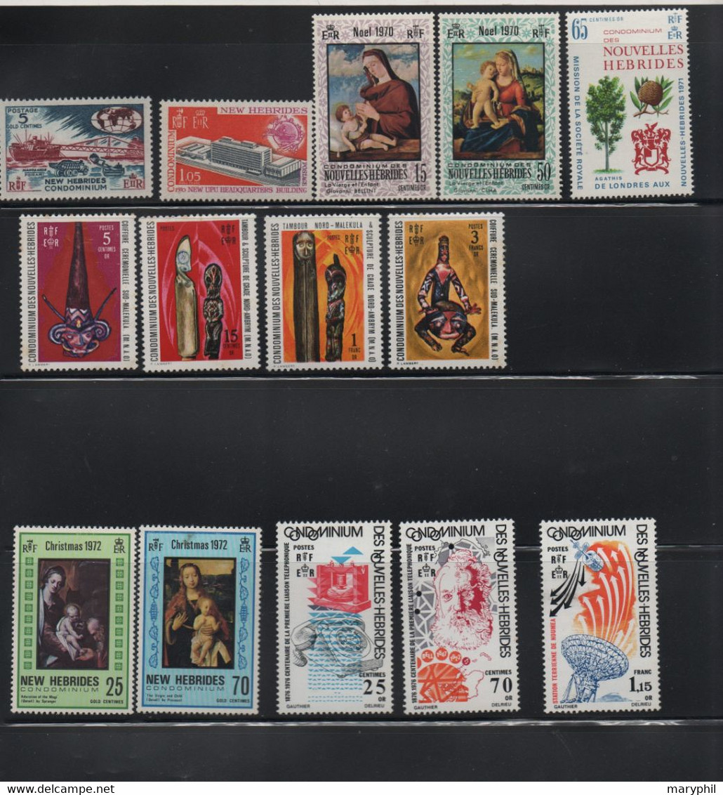 LOT 84 - NOUVELLES HEBRIDES LOT DE TIMBRES NEUFS  - Cote 24,60 € - Verzamelingen & Reeksen