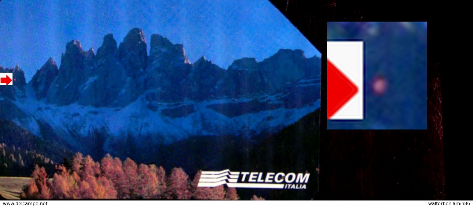 G AA 65 C&C 2729 SCHEDA TELEFONICA USATA DOLOMITI 2/4 VARIANTE PUNTO ROSA - Erreurs & Variétés