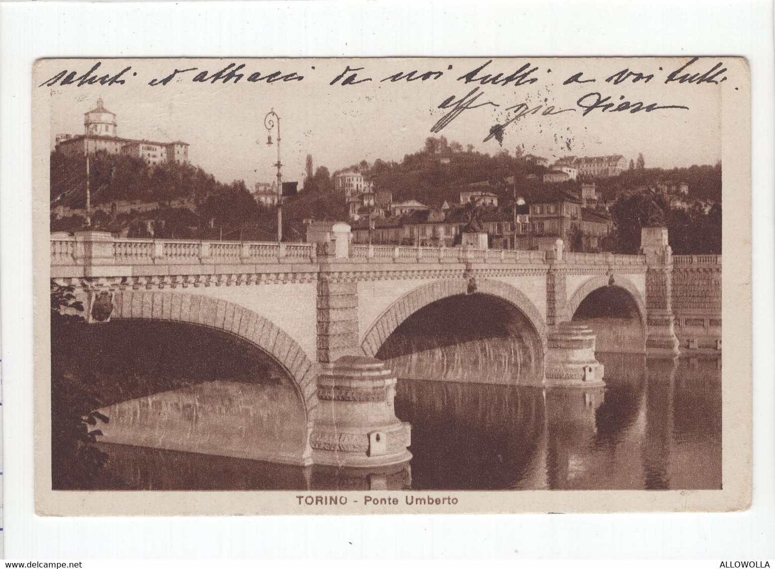18727 " TORINO-PONTE UMBERTO " -VERA FOTO-CART. POST. SPED.1930 - Pontes