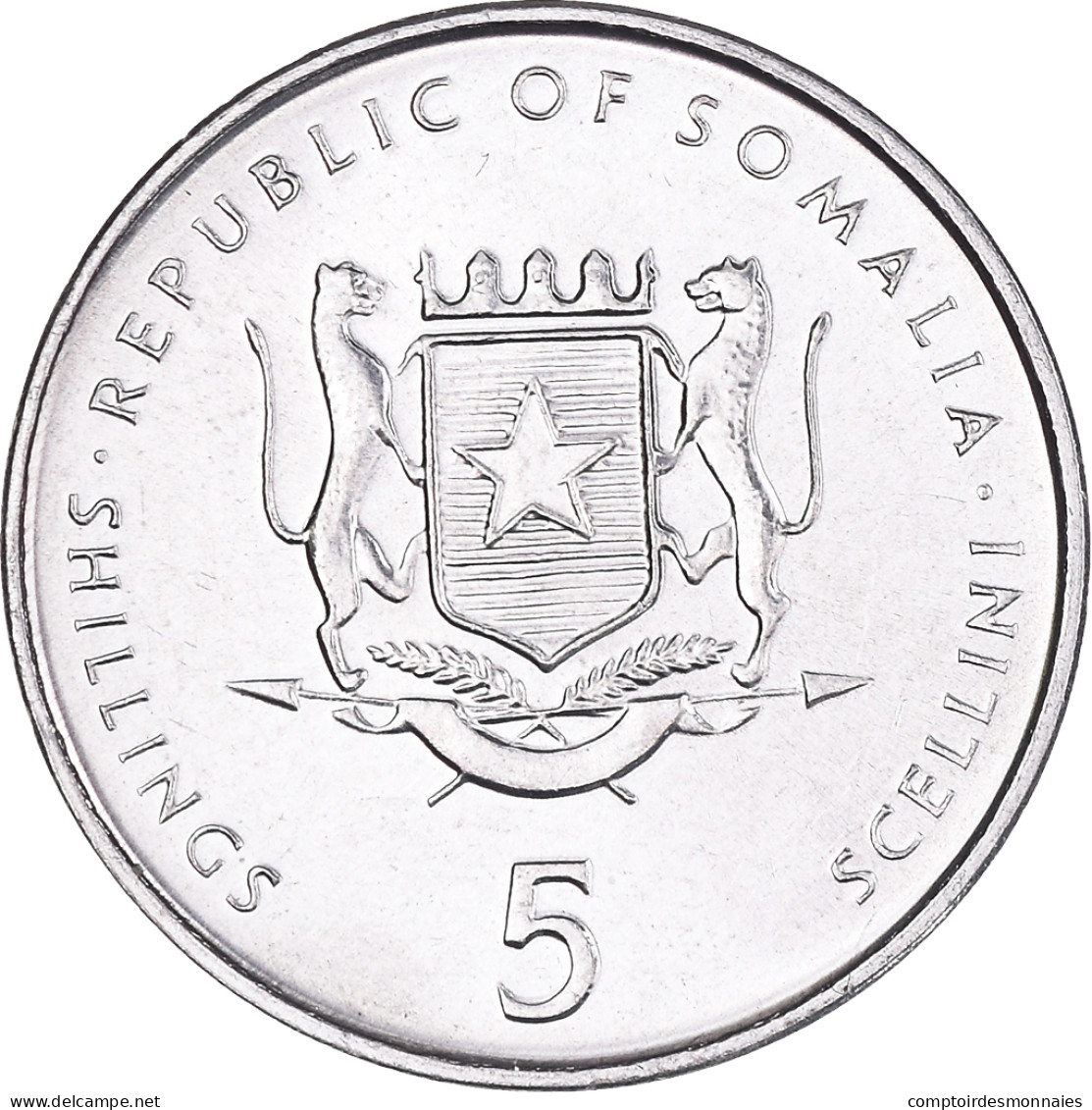 Monnaie, Somalie, 5 Shilling / Scellini, 2000, SUP+, Aluminium, KM:45 - Somalië