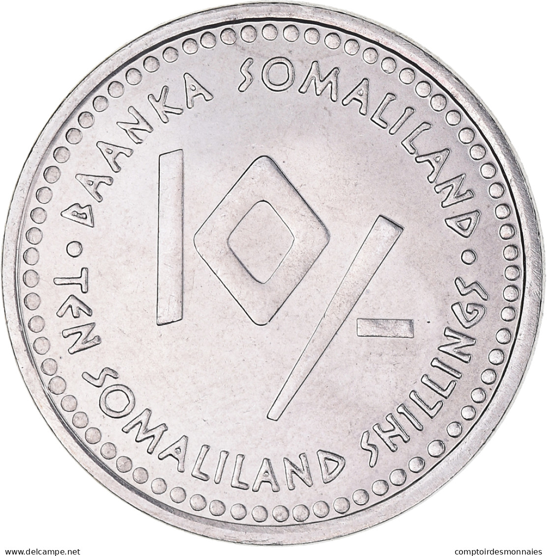 Monnaie, Somaliland, 10 Shillings, 2006, SPL, Acier Inoxydable, KM:18 - Somalië