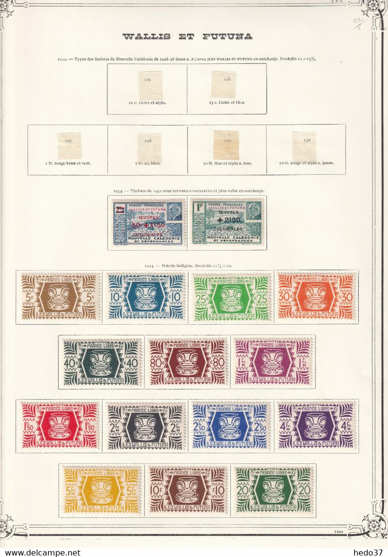 Wallis Et Futuna - Collection Vendue Page Par Page - Timbres Neufs * Avec Charnière / Oblitérés - B/TB - Colecciones & Series