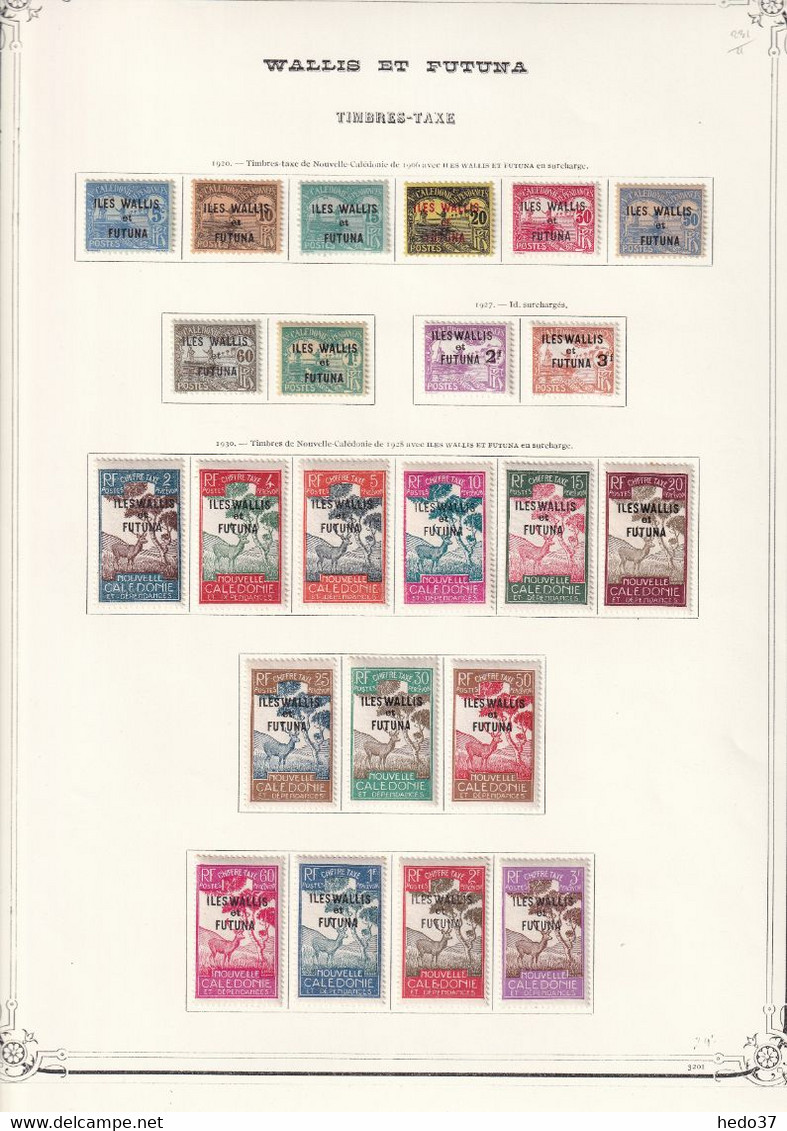 Wallis Et Futuna Taxe N°1/23 - Collection Vendue Page Par Page - Timbres Neufs * Avec Charnière - TB - Portomarken