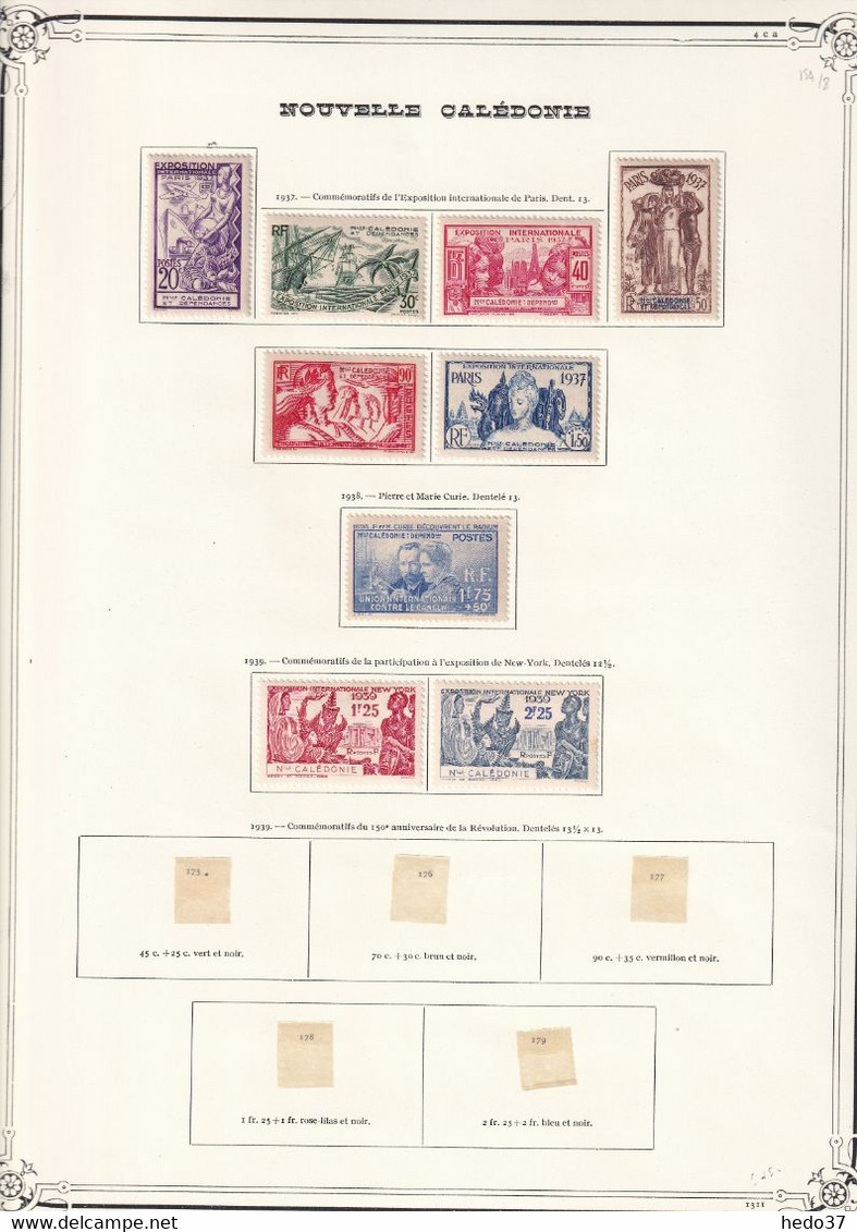 Nouvelle Calédonie - Collection Vendue Page Par Page - Timbres Neufs * Avec Charnière / Oblitérés - B/TB - Collections, Lots & Series