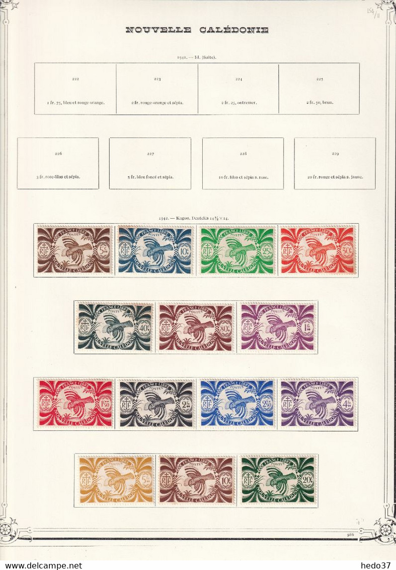 Nouvelle Calédonie - Collection Vendue Page Par Page - Timbres Neufs * Avec Charnière / Oblitérés - B/TB - Verzamelingen & Reeksen