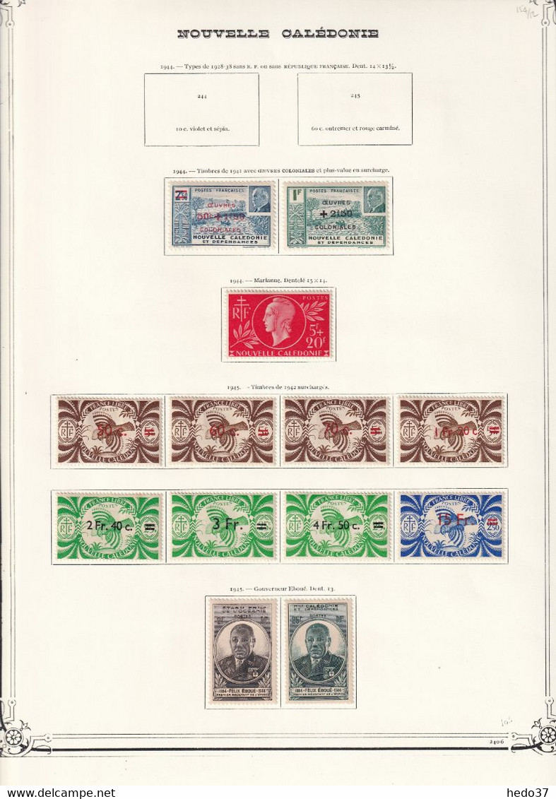 Nouvelle Calédonie - Collection Vendue Page Par Page - Timbres Neufs * Avec Charnière / Oblitérés - B/TB - Colecciones & Series