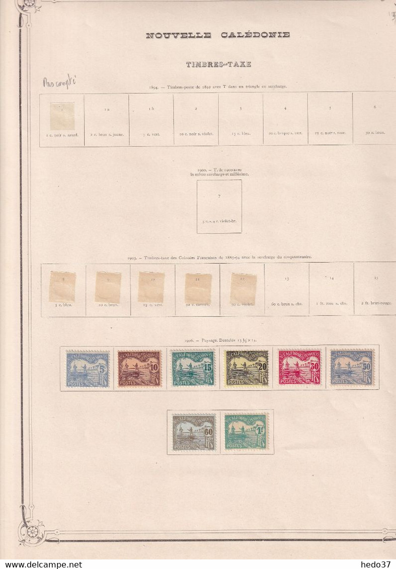 Nouvelle Calédonie - Collection Vendue Page Par Page - Timbres Neufs * Avec Charnière / Oblitérés - B/TB - Collections, Lots & Séries