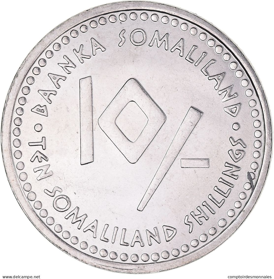 Monnaie, Somaliland, 10 Shillings, 2006, SPL, Acier Inoxydable, KM:8 - Somalie