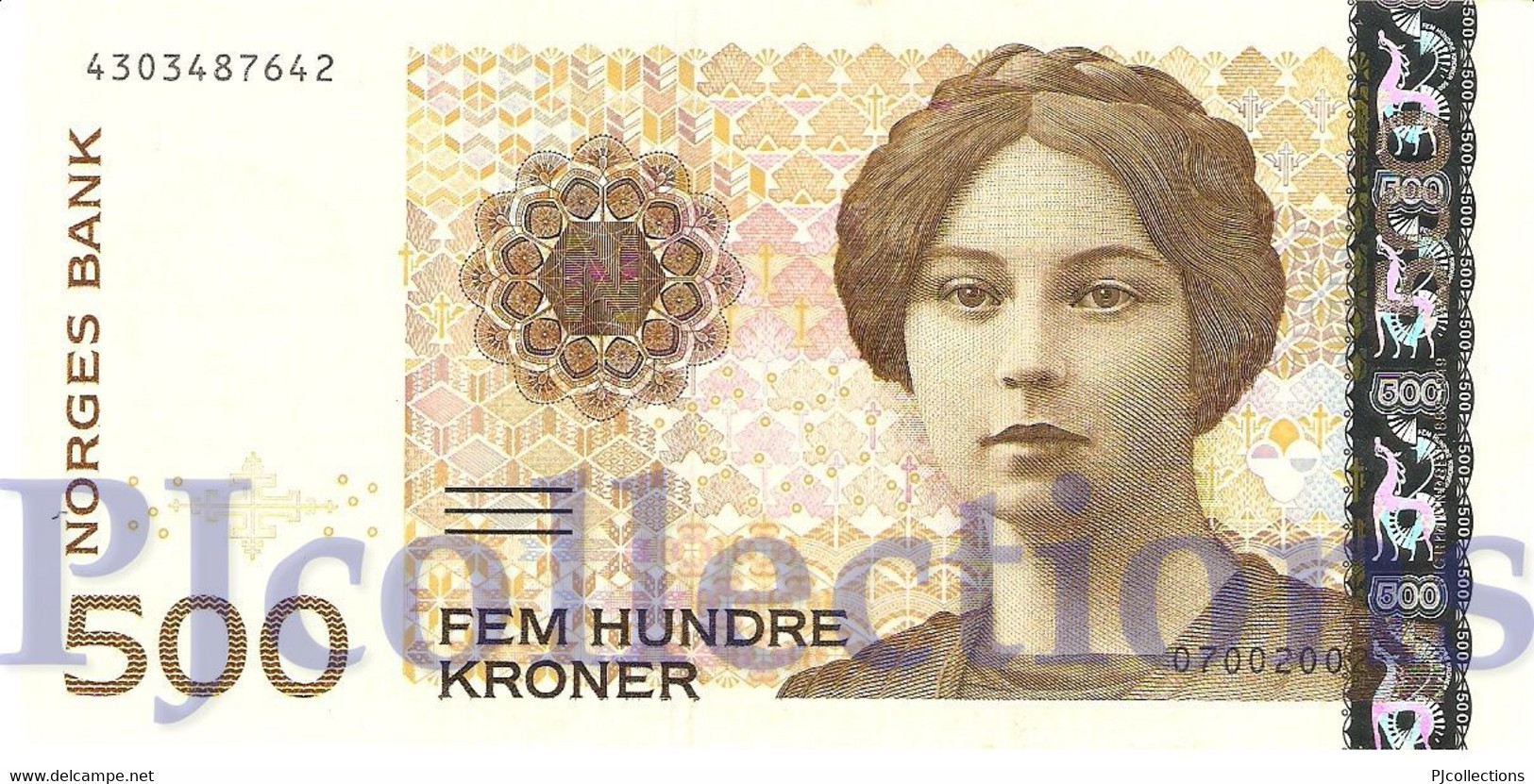 NORWAY 500 KRONER 2002 PICK 51c UNC RARE - Norway