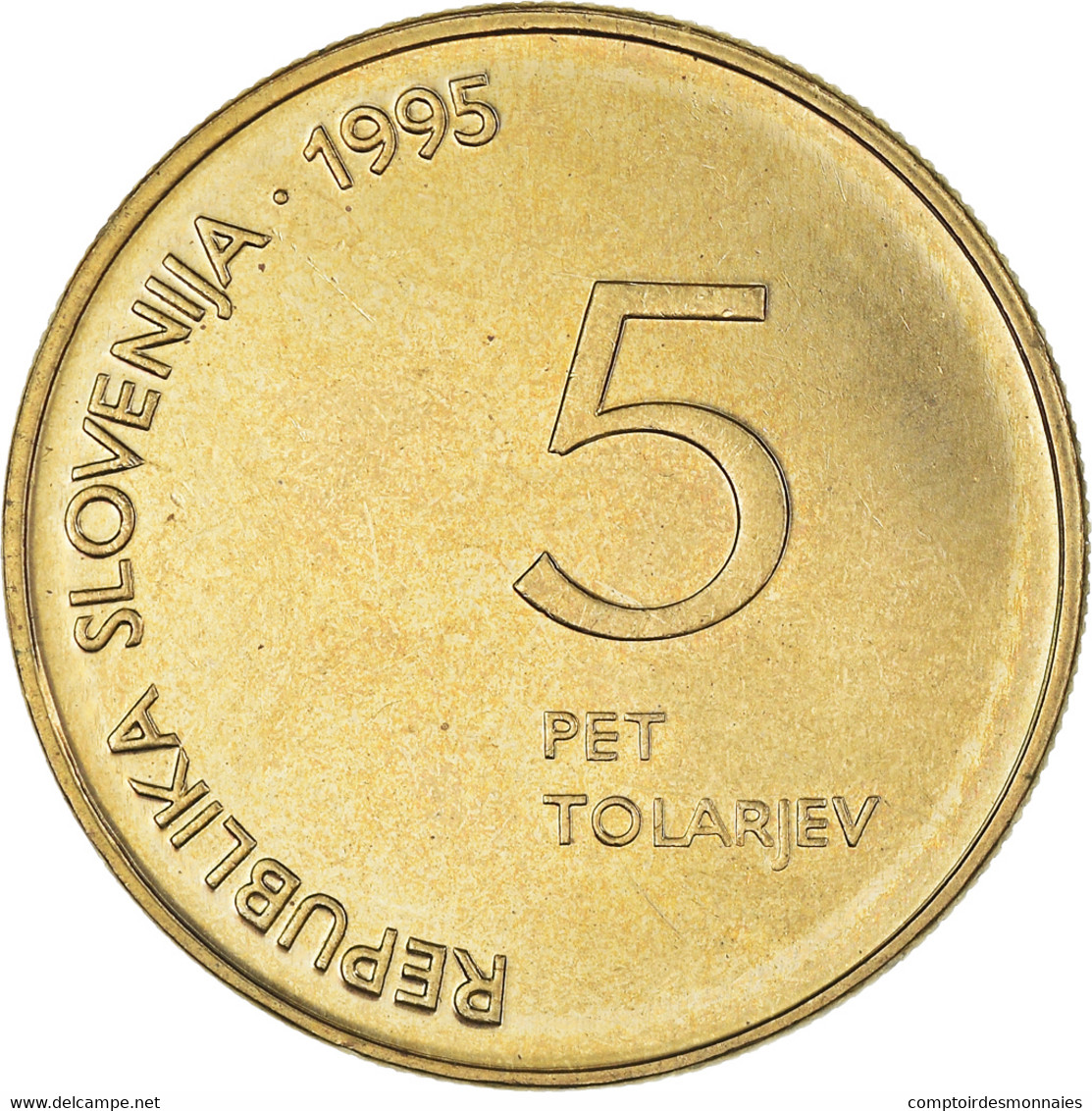 Monnaie, Slovénie, 5 Tolarjev, 1995, SUP, Nickel-Cuivre, KM:22 - Slovenia