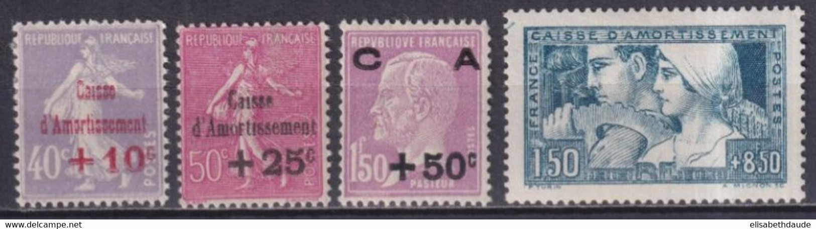 1928 - ANNEE COMPLETE YVERT N° 249/252 * MH  - COTE = 287 EUR. - - ....-1939