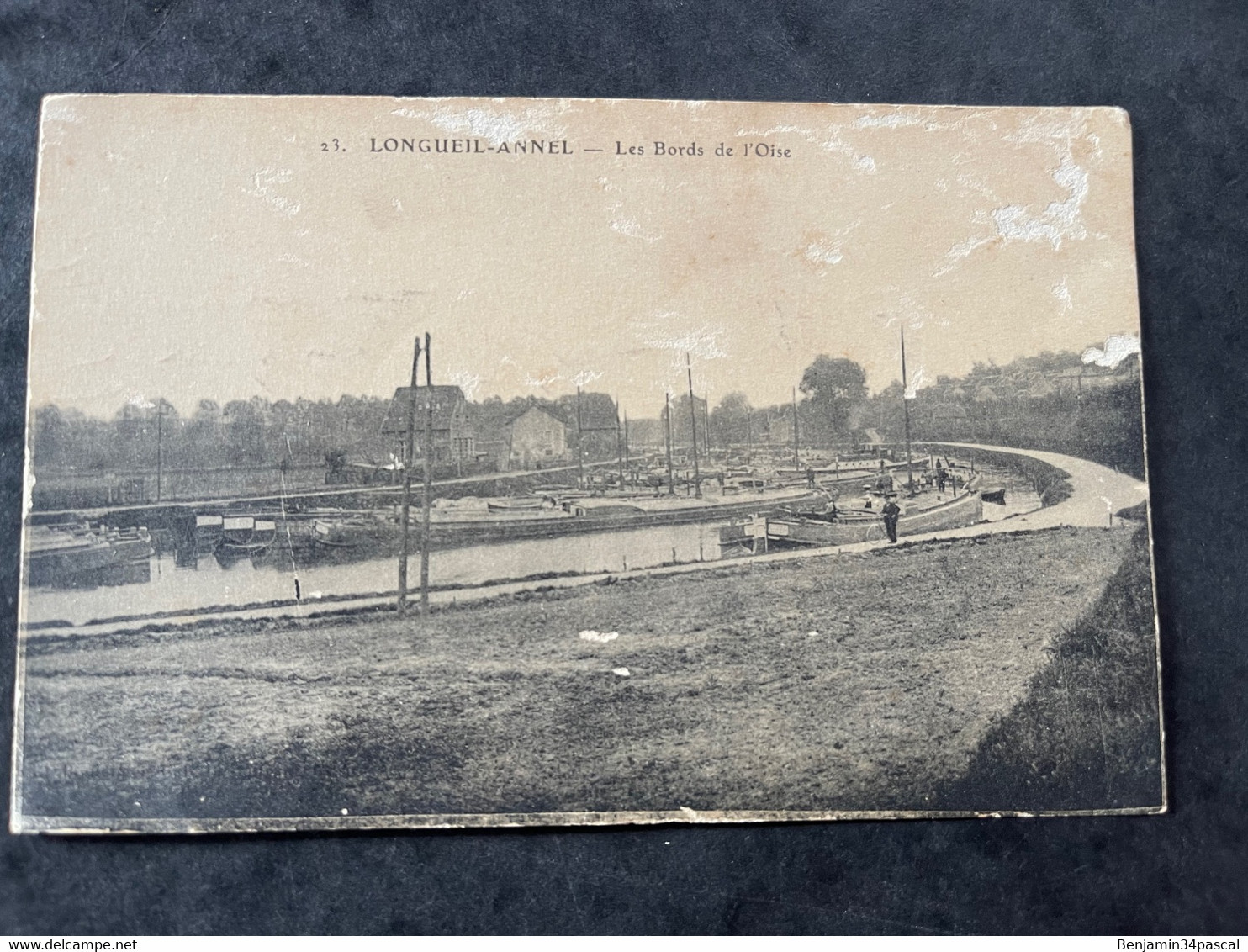 Cpa 60 Longueil-Annel - Les Bords De L’Oise -( Péniches)- Ecrite En 1916 - Longueil Annel