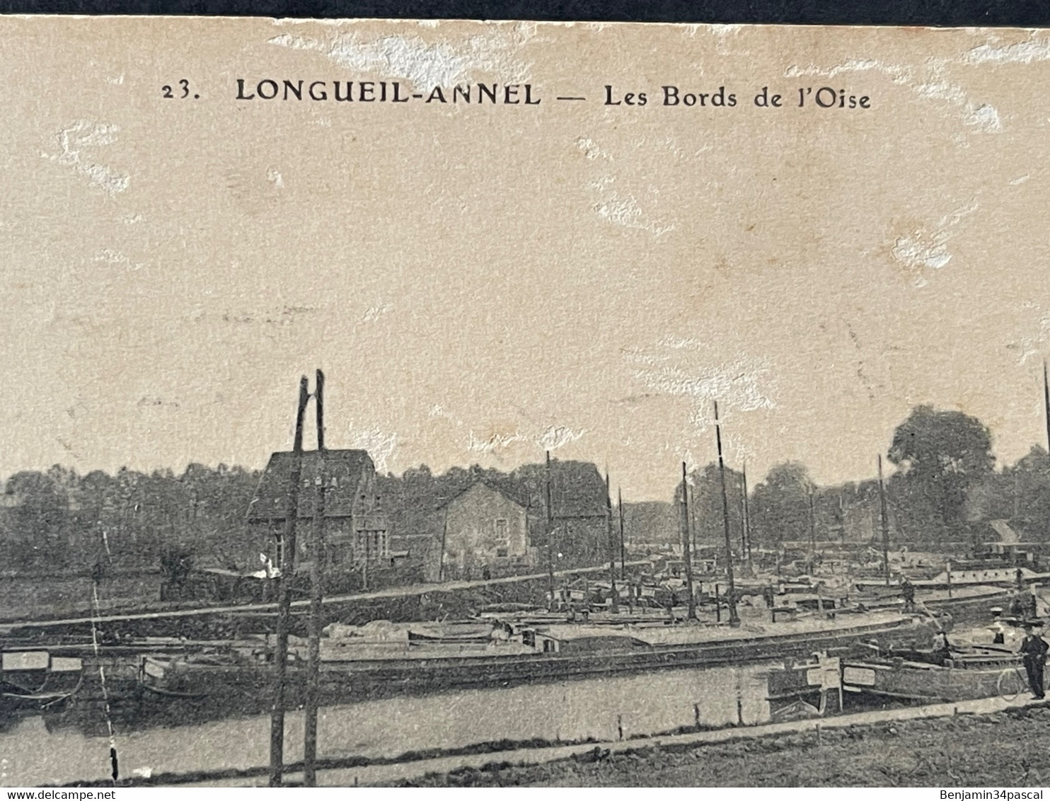 Cpa 60 Longueil-Annel - Les Bords De L’Oise -( Péniches)- Ecrite En 1916 - Longueil Annel