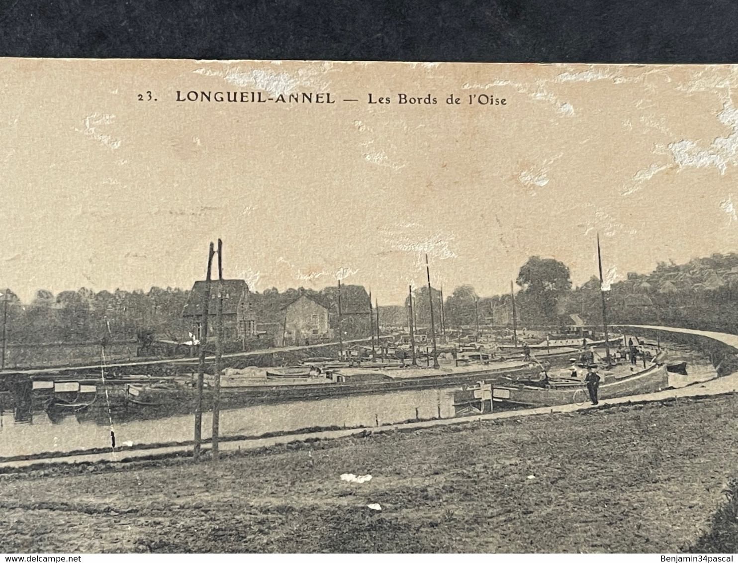 Cpa 60 Longueil-Annel - Les Bords De L’Oise -( Péniches)- Ecrite En 1916 - Longueil Annel