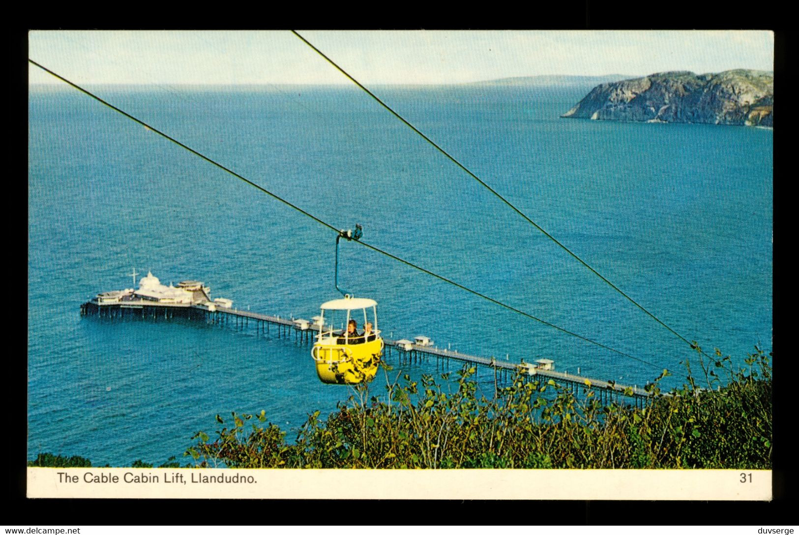 United Kingdom Wales Llandudno The Cable Cabin Lift ( Format 9cm X 14cm ) - Carmarthenshire