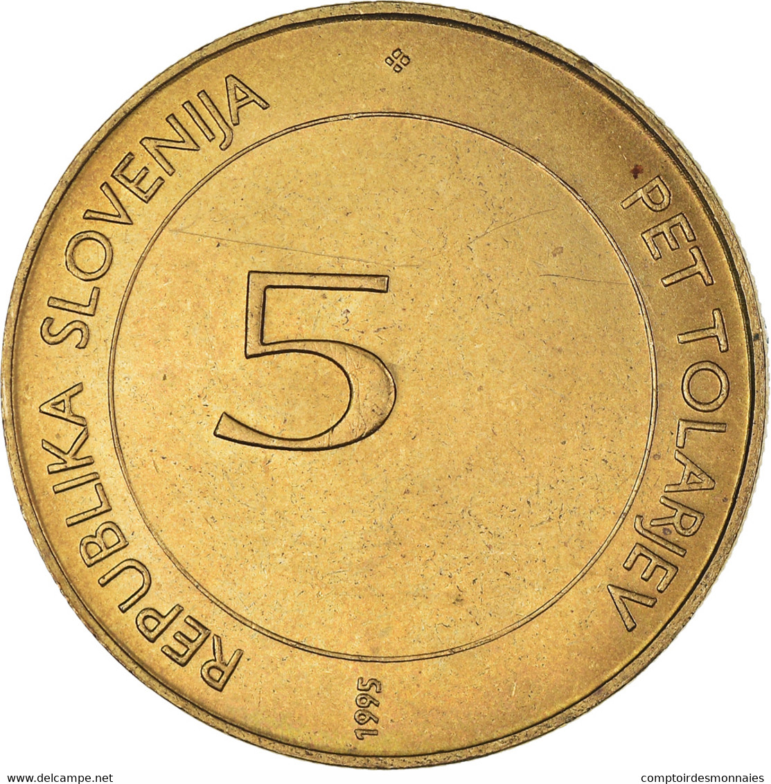 Monnaie, Slovénie, 5 Tolarjev, 1995, SUP, Nickel-Cuivre, KM:21 - Slovenia