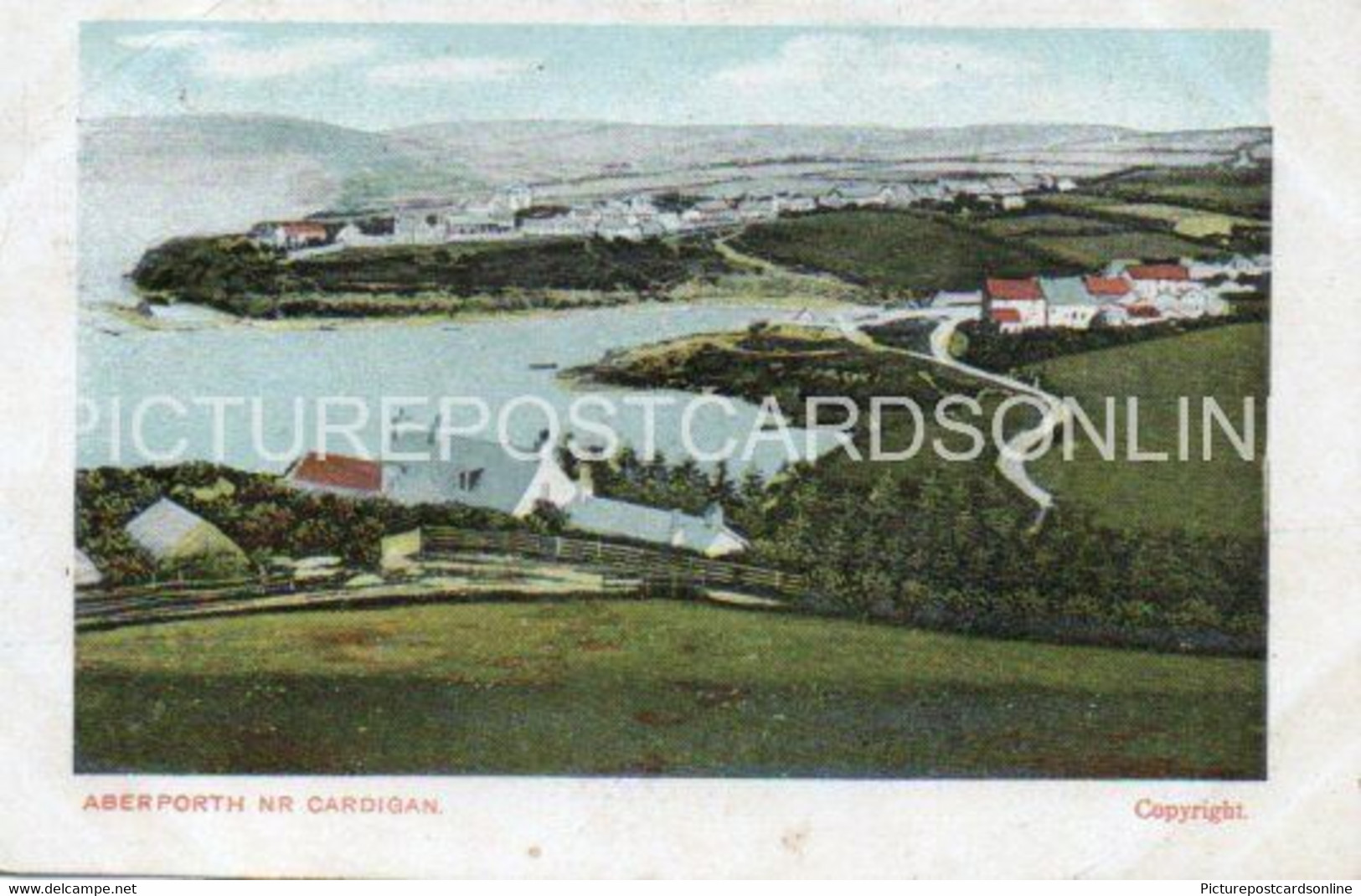 ABERPORTH NEAR CARDIGAN OLD COLOUR POSTCARD WALES - Cardiganshire