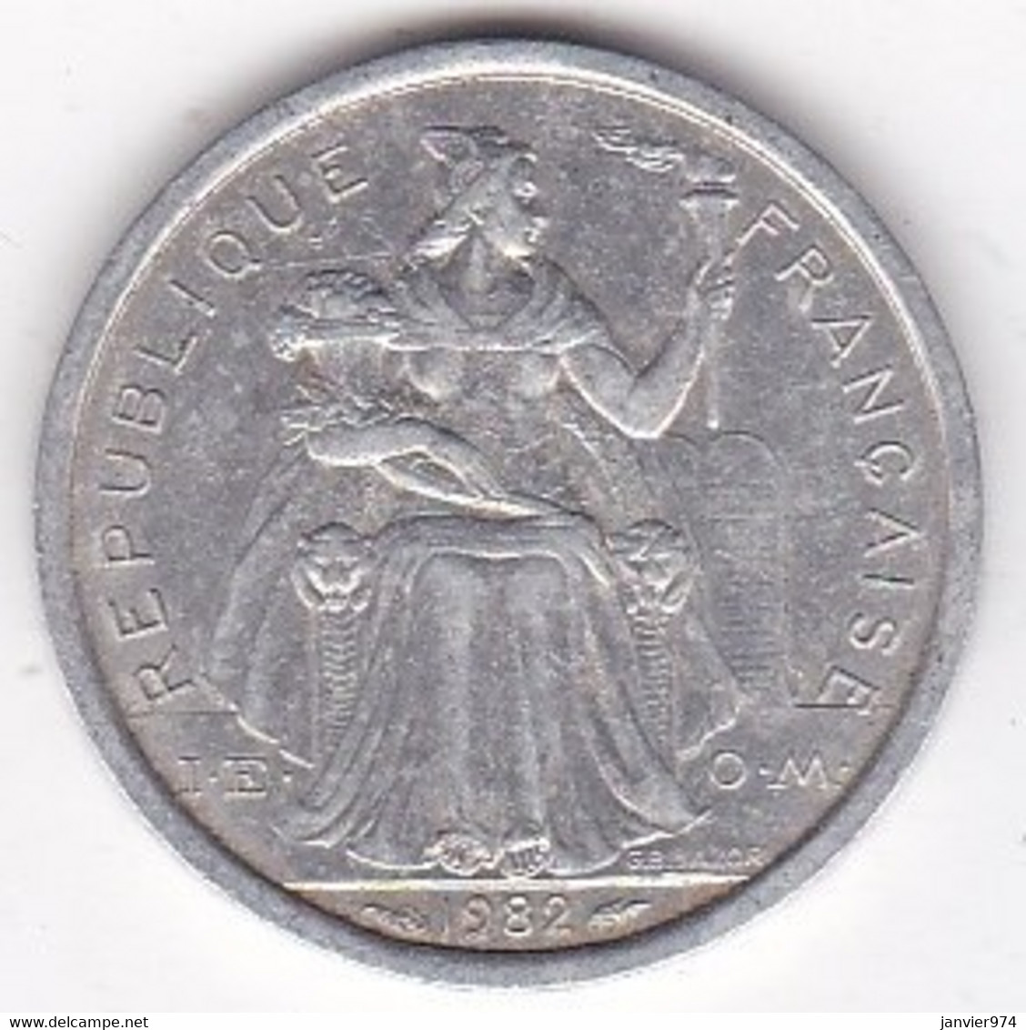 Polynésie Française . 1 Franc 1982, En Aluminium - Polynésie Française