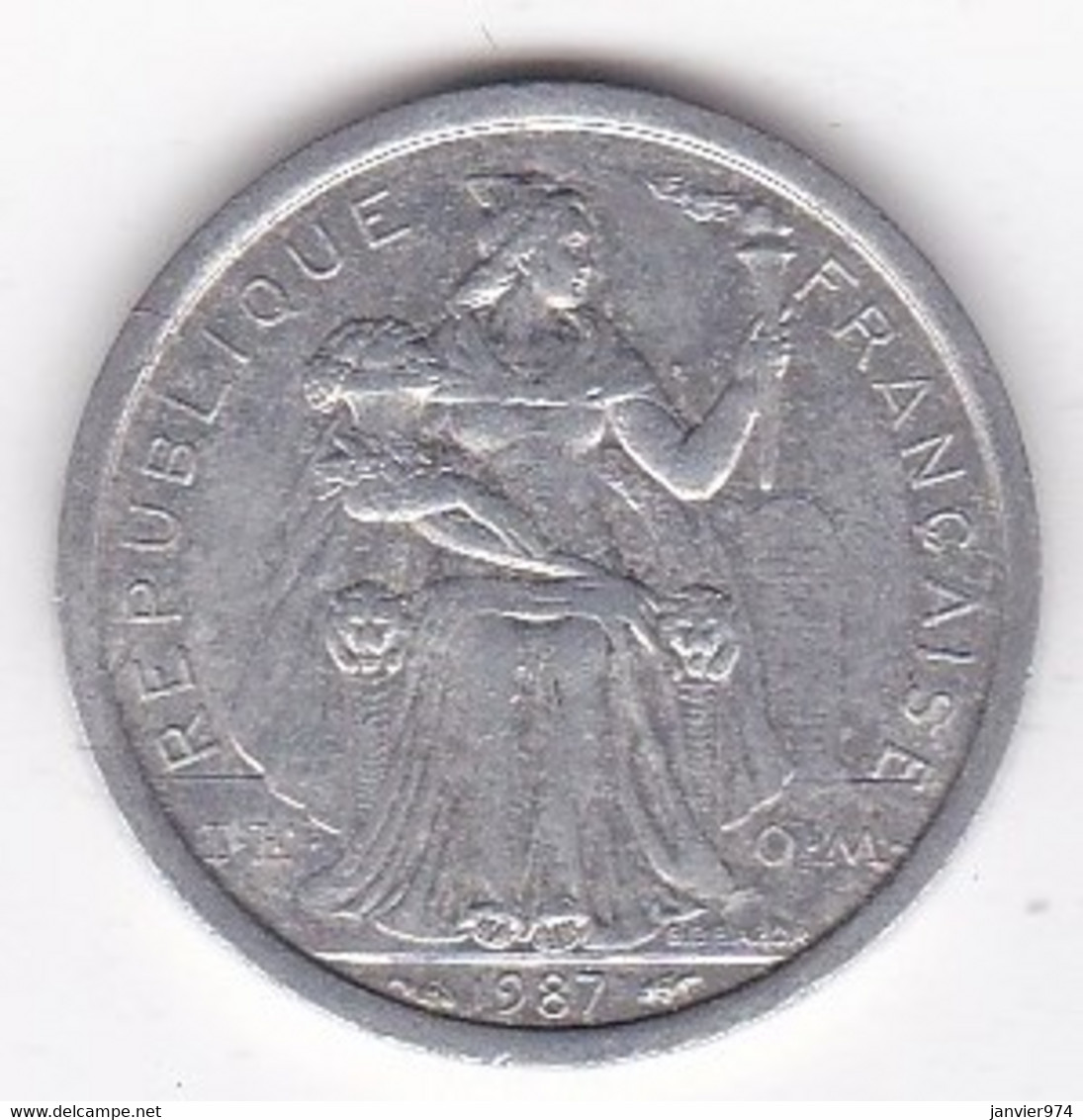 Polynésie Française . 1 Franc 1987,  En Aluminium - Französisch-Polynesien