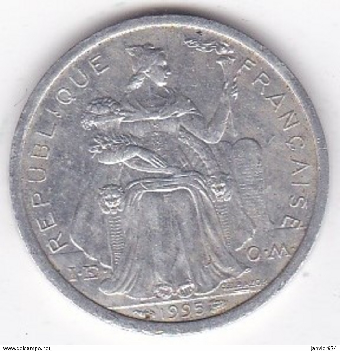 Polynésie Française . 1 Franc 1995,  En Aluminium - Polinesia Francesa