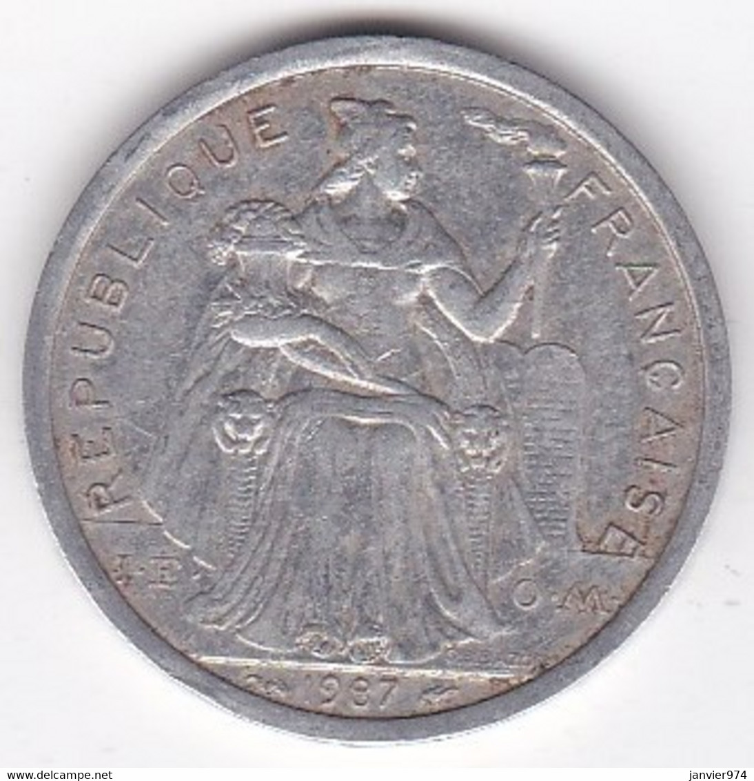 Polynésie Française . 2 Francs 1987, En Aluminium - Polynésie Française