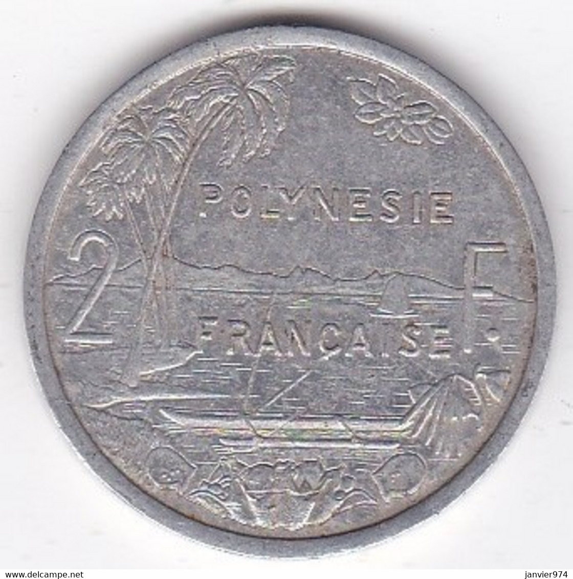 Polynésie Française . 2 Francs 1987, En Aluminium - Französisch-Polynesien