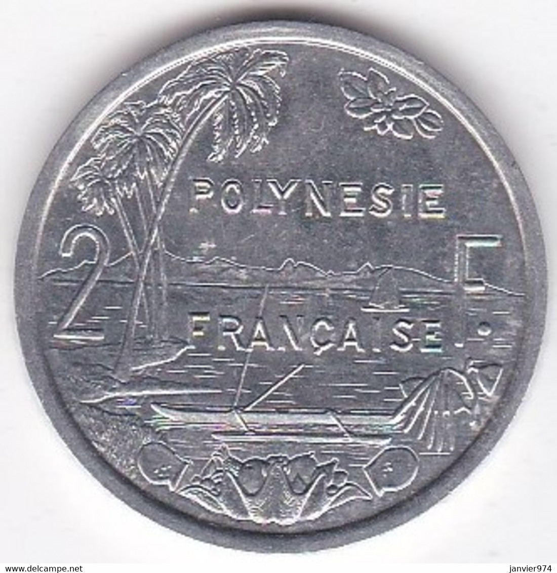 Polynésie Française . 2 Francs 2000, En Aluminium - Frans-Polynesië