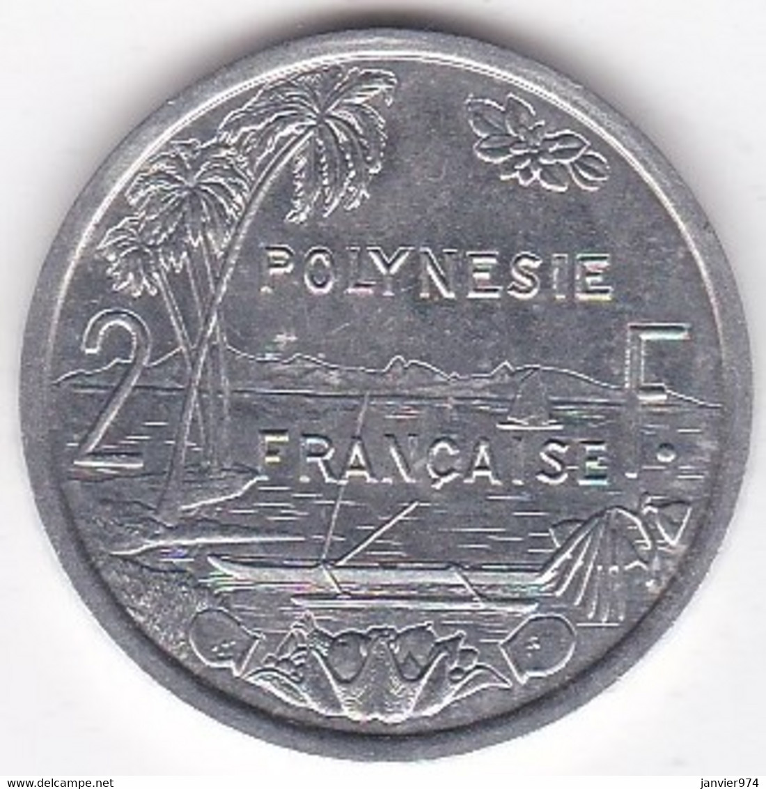 Polynésie Française . 2 Francs 2000, En Aluminium - French Polynesia