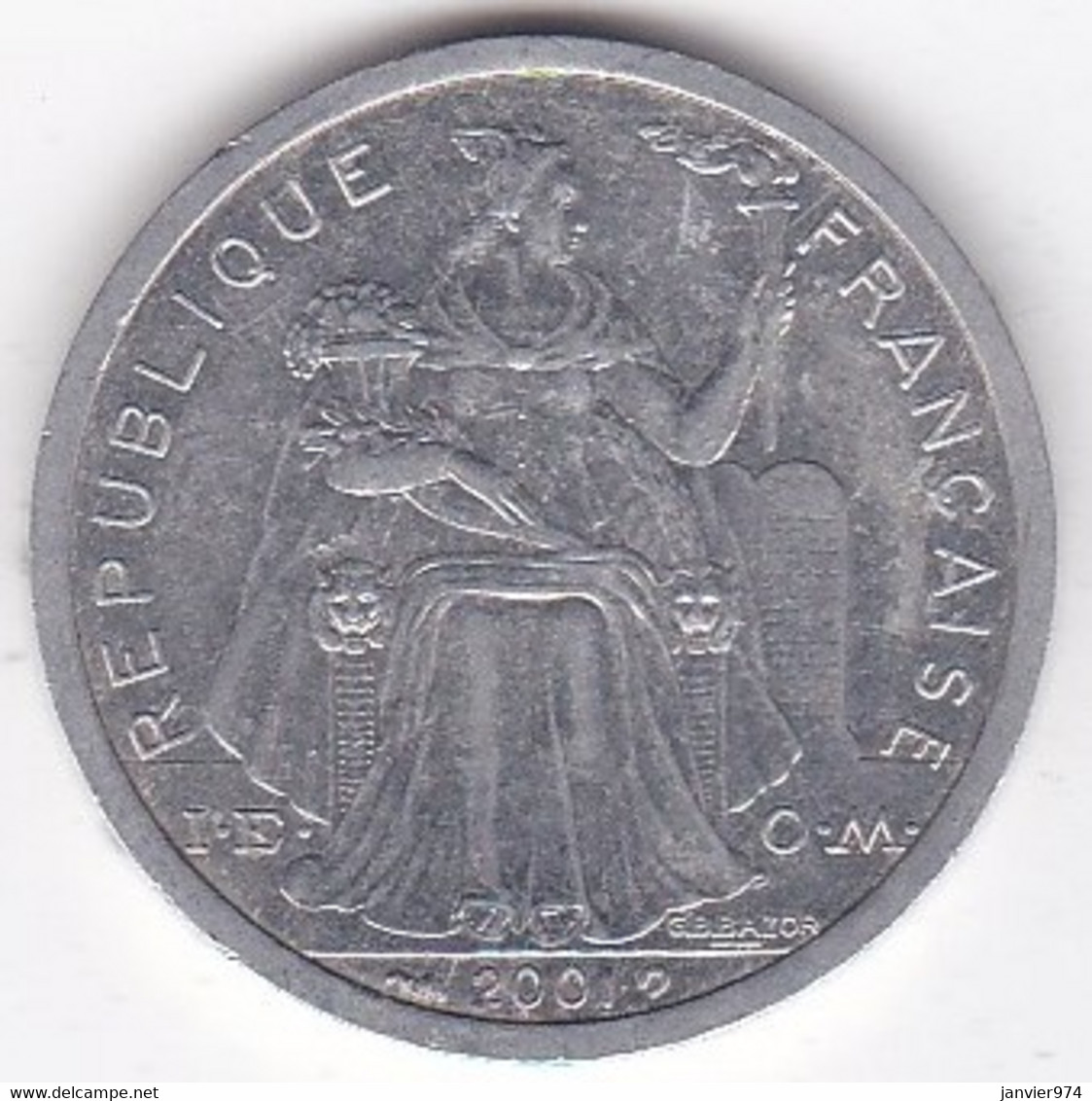 Polynésie Française . 2 Francs 2001, En Aluminium - Polynésie Française