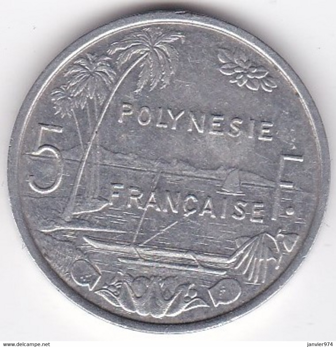 Polynésie Française . 5 Francs 1996, En Aluminium - Polynésie Française