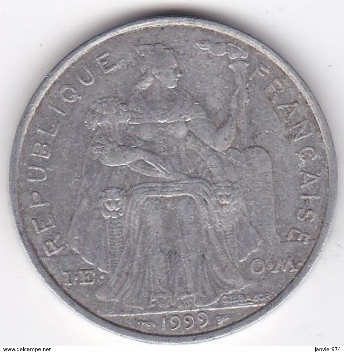 Polynésie Française . 5 Francs 1999, En Aluminium - Frans-Polynesië