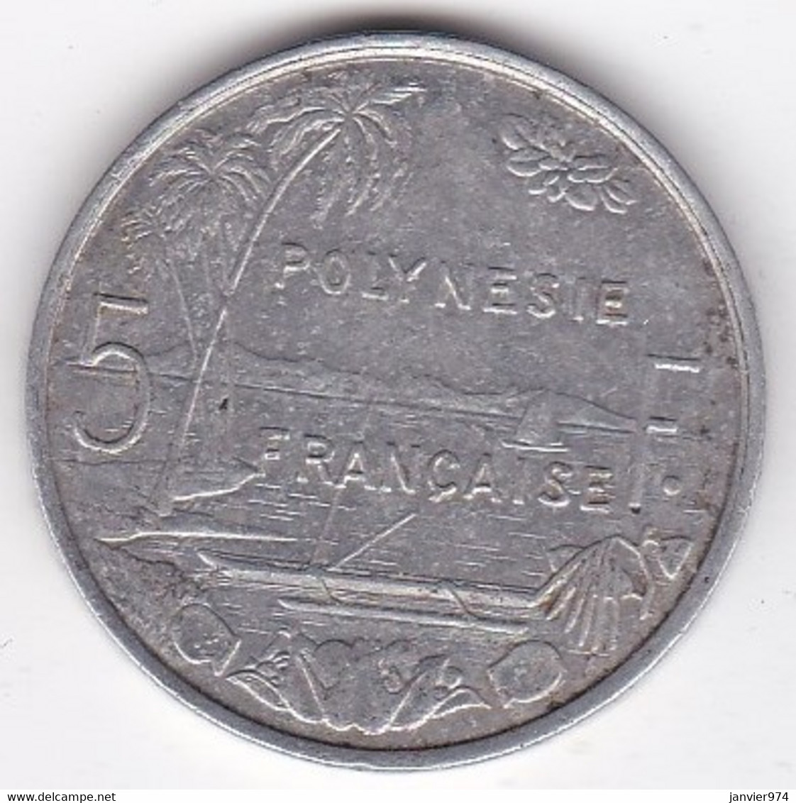 Polynésie Française . 5 Francs 1999, En Aluminium - Polynésie Française