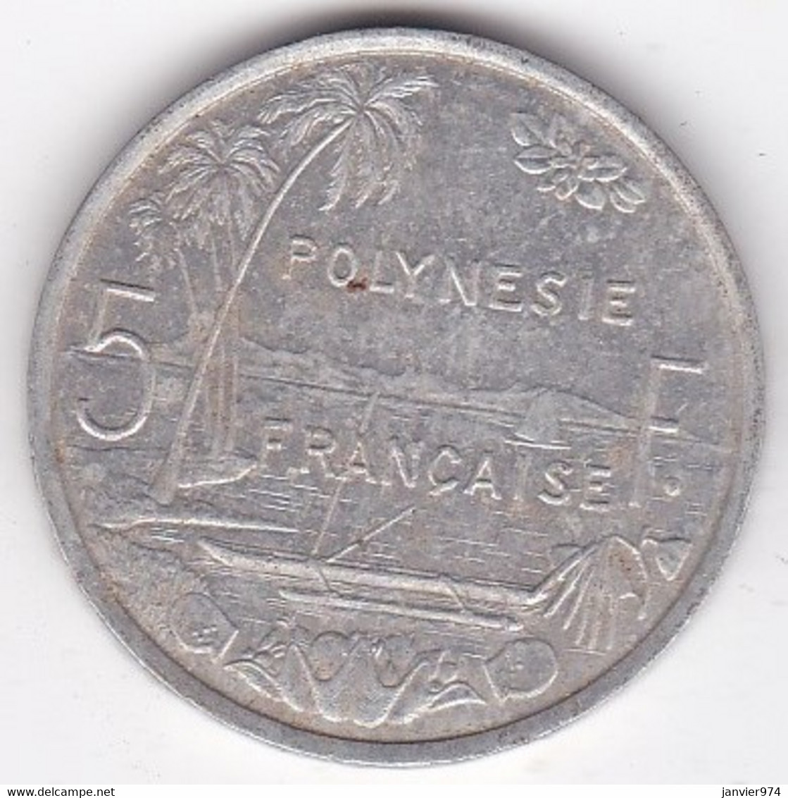 Polynésie Française . 5 Francs 2000, En Aluminium - Frans-Polynesië