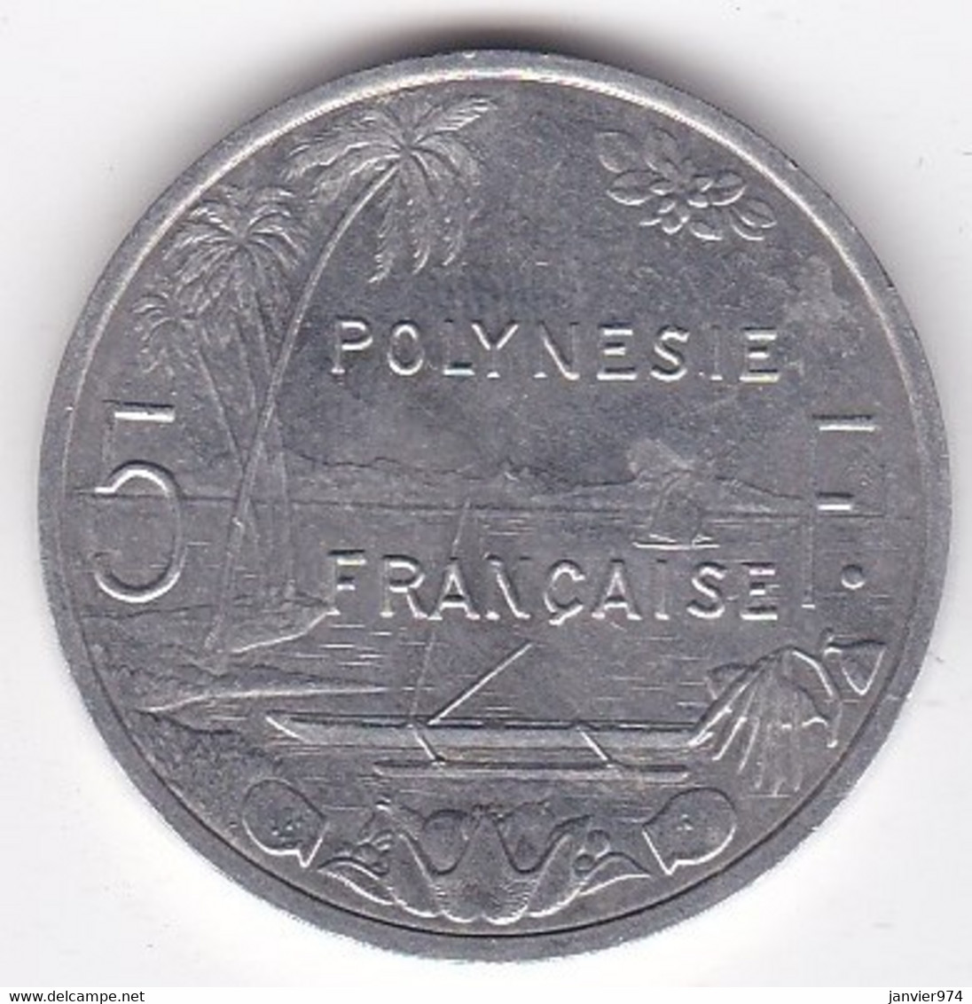 Polynésie Française . 5 Francs 2002, En Aluminium - Französisch-Polynesien