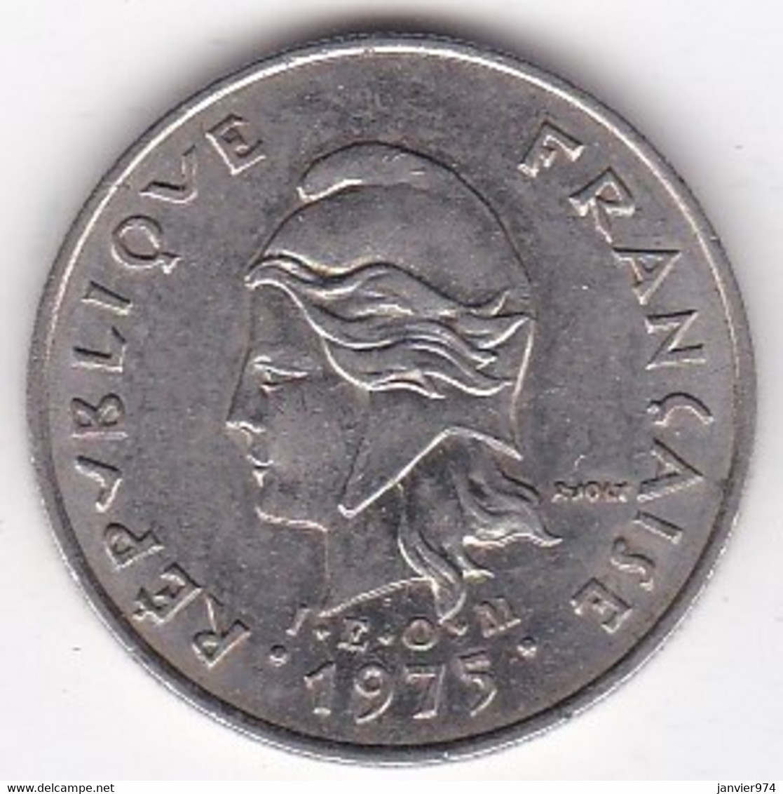 Polynésie Française. 10 Francs 1975 . En Nickel - Französisch-Polynesien