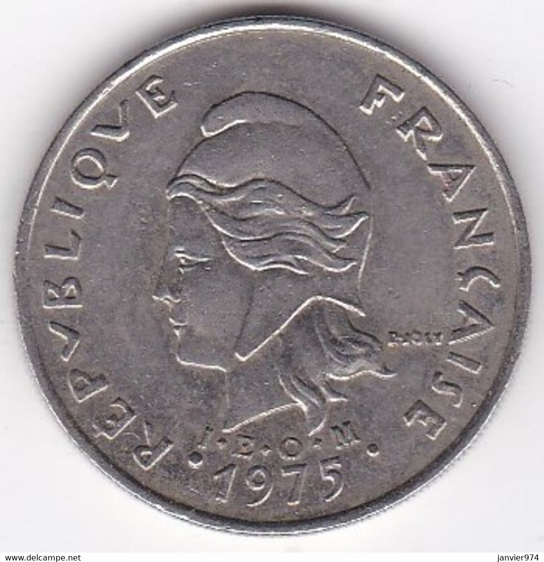 Polynésie Française. 20 Francs 1975. En Nickel - Frans-Polynesië