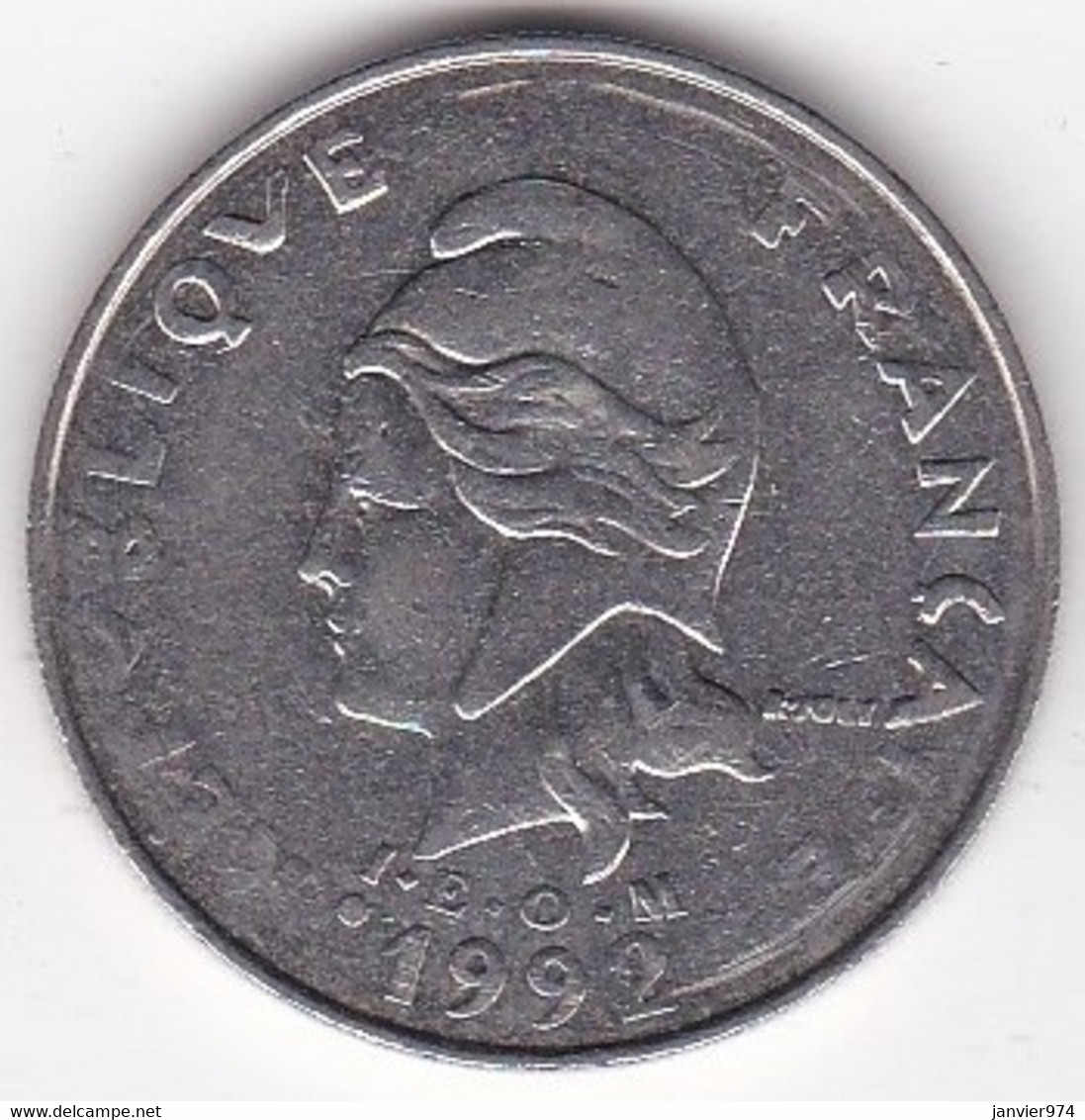 Polynésie Française. 20 Francs 1992  En Nickel - French Polynesia