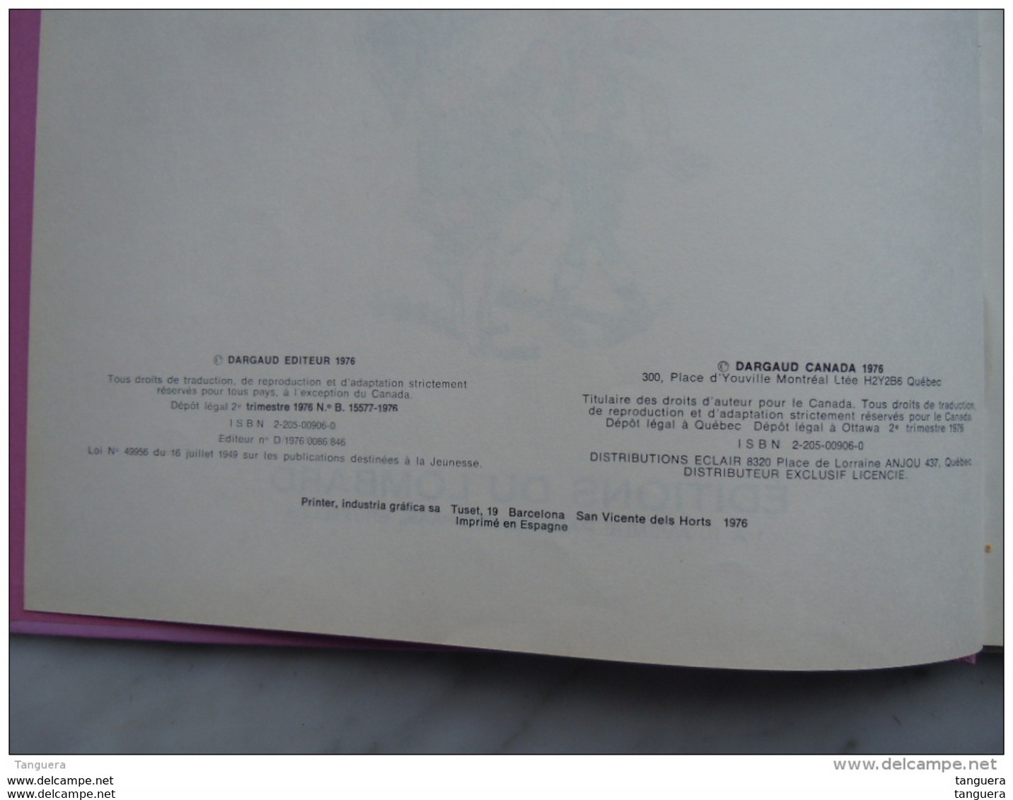 Lucky Luke L'Empéreur Smith 1er édition Dargaud Dépot légal 2e trim. 1976 ISBN 2-205-00906-0 Tres bon état hard cover