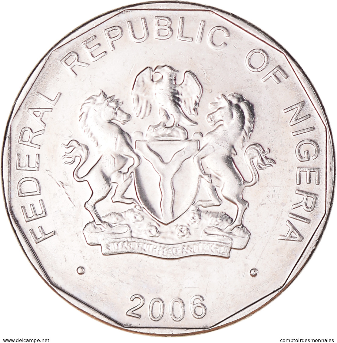 Monnaie, Nigéria, 50 Kobo, 2006, TTB+, Nickel Clad Steel, KM:13.3 - Nigeria