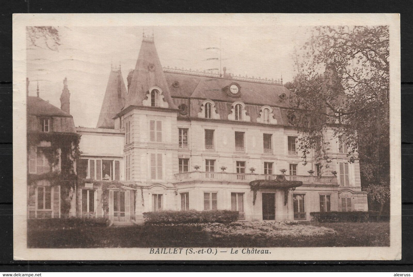 France Postcard, Val D'Oise, Le Chateau BAILLET, Posted In 1939 - Baillet-en-France