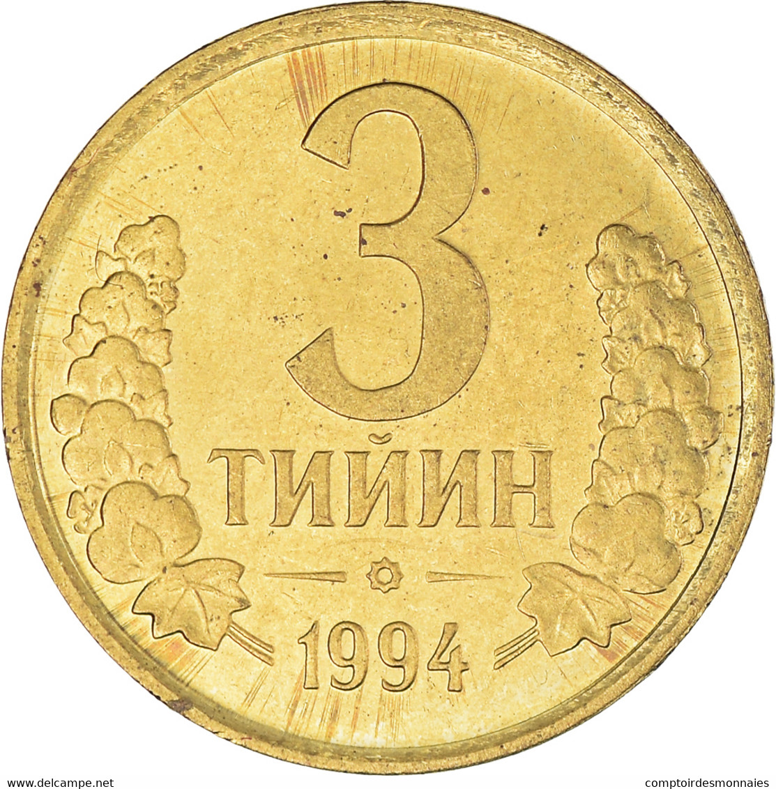 Monnaie, Ouzbékistan, 3 Tiyin, 1994, SPL, Brass Plated Steel, KM:2.2 - Oezbekistan