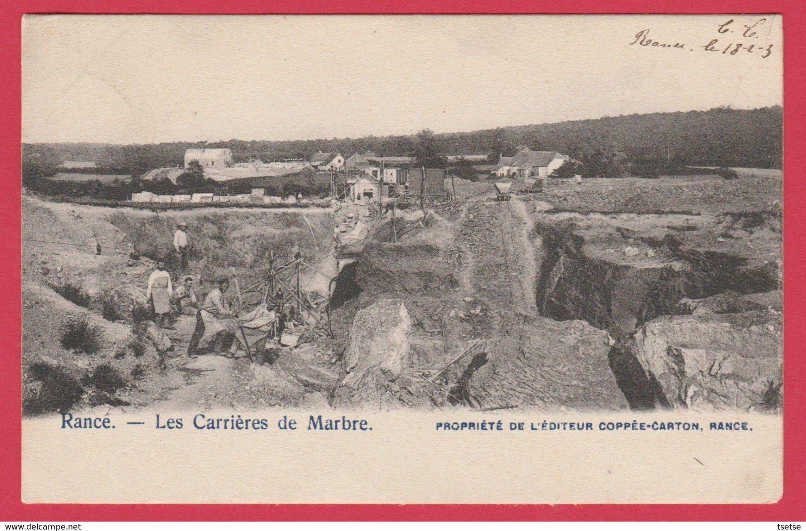 Rance - Les Carrières De Marbre ... Carrière à Rocs - 1904 ( Voir Verso ) - Sivry-Rance