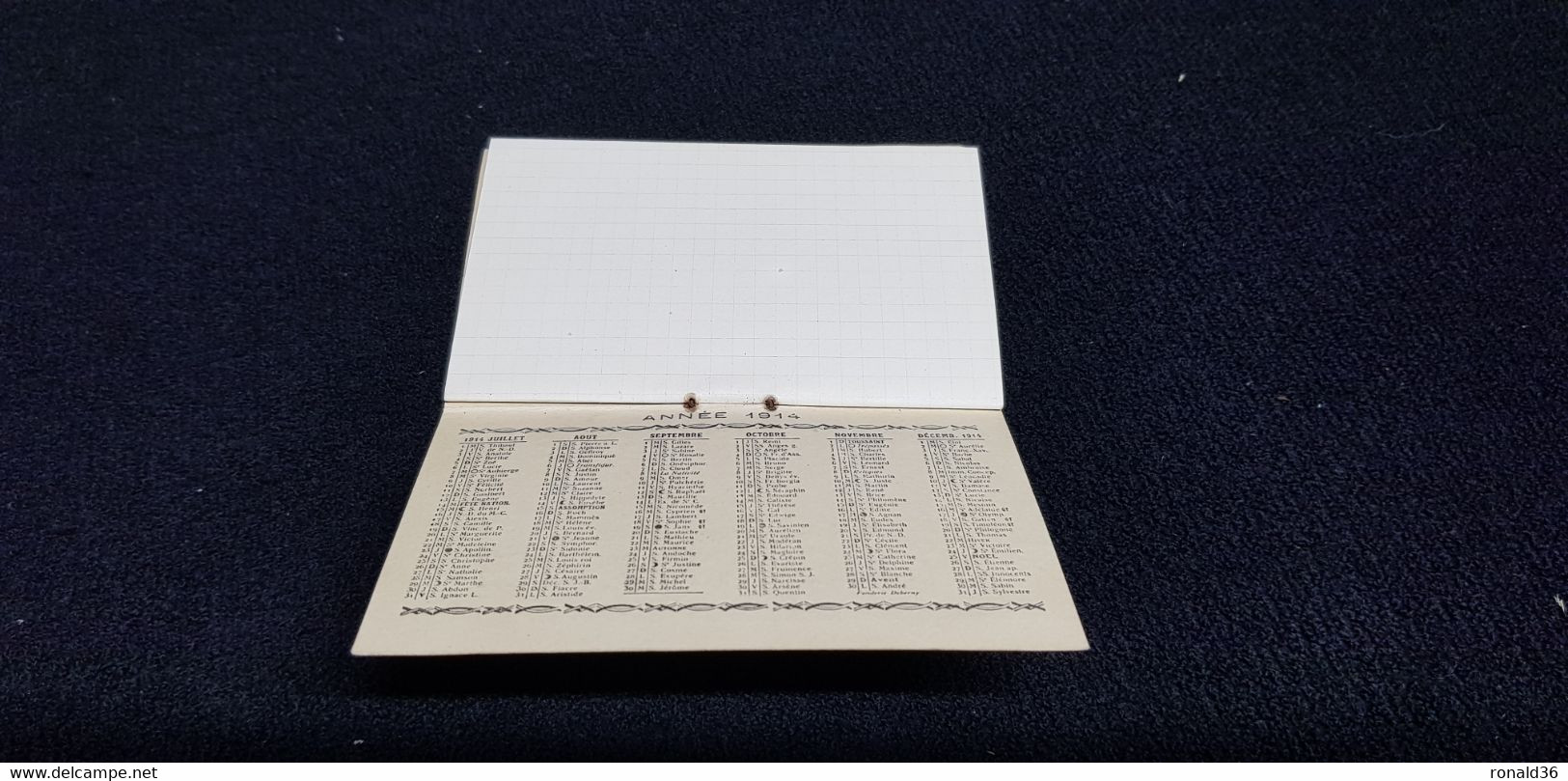 Carnet De Note Mini CALENDRIER 1914 Indre 36 Chateauroux E HIVERT 1 Place Gambetta Herboriste Orthopédiste Corset Bande - Kleinformat : 1901-20