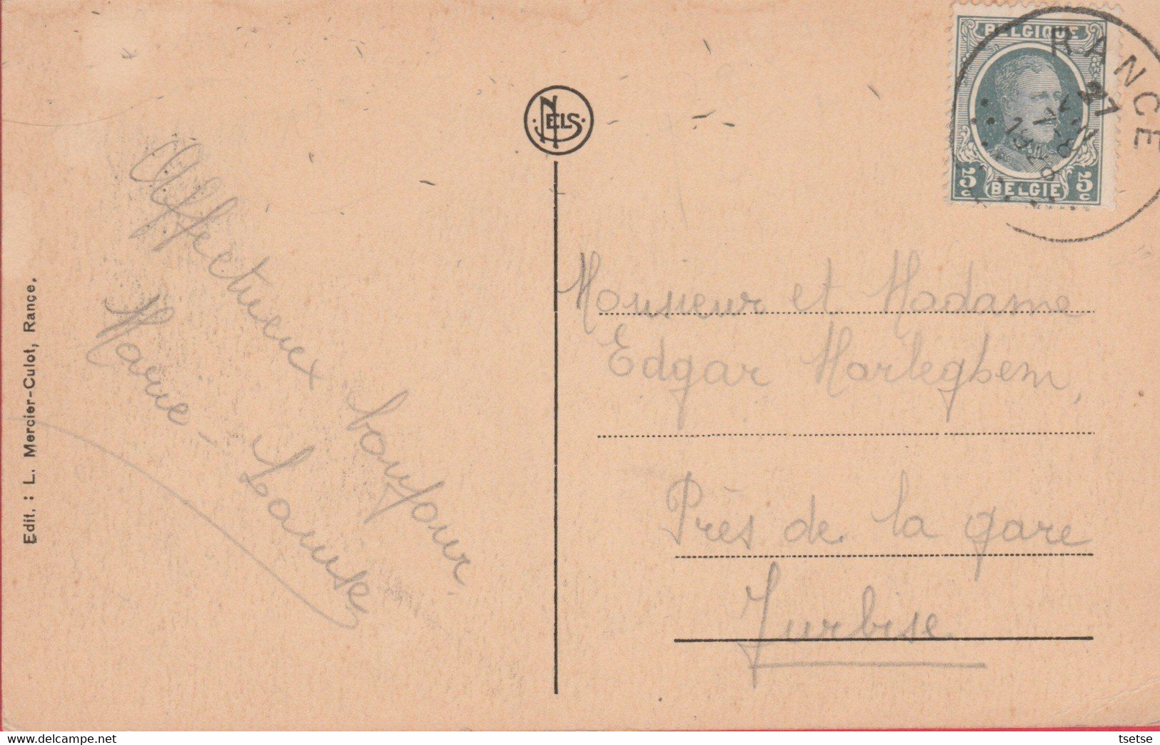 Rance - Etang Du Moulin ... Pêcheur -1928  ( Voir Verso ) - Sivry-Rance