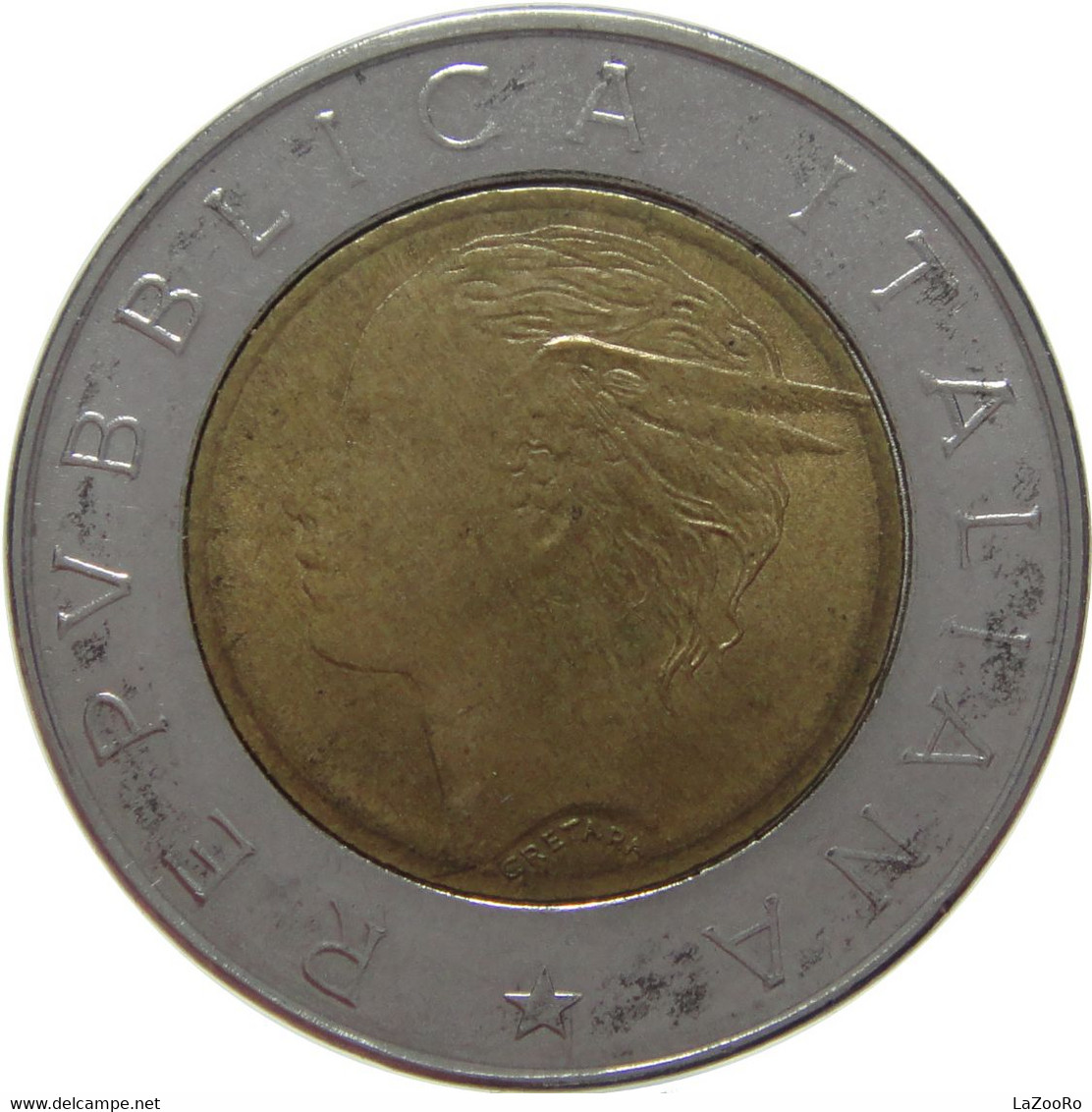 LaZooRo: Italy 500 Lire 1993 XF / UNC Bank Of Italy - Conmemorativas