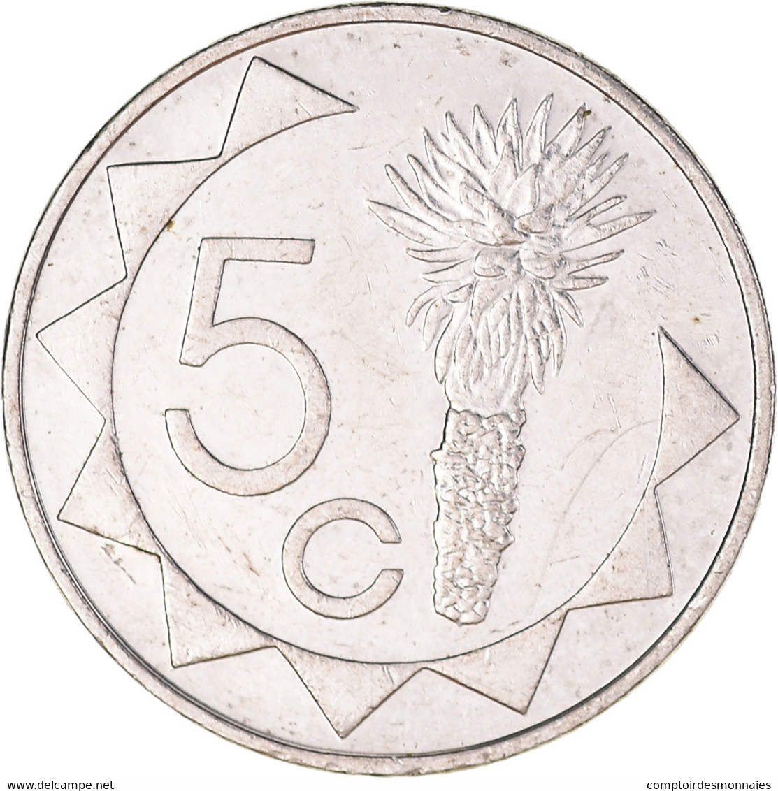 Monnaie, Namibie, 5 Cents, 1993, Vantaa, TTB+, Nickel Plaqué Acier, KM:1 - Namibia